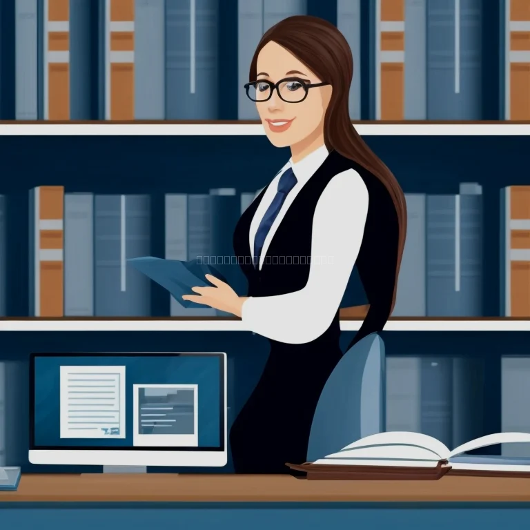 オフィスで作業する法律専門家